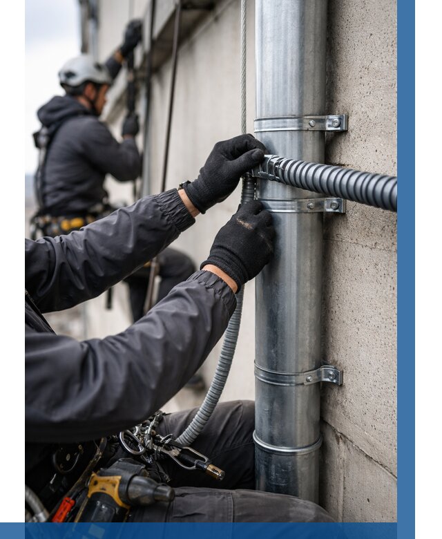 Монтаж гофры для кабеля в Рубцовске от 303 р. | ВЫСОТНИК-Рбц