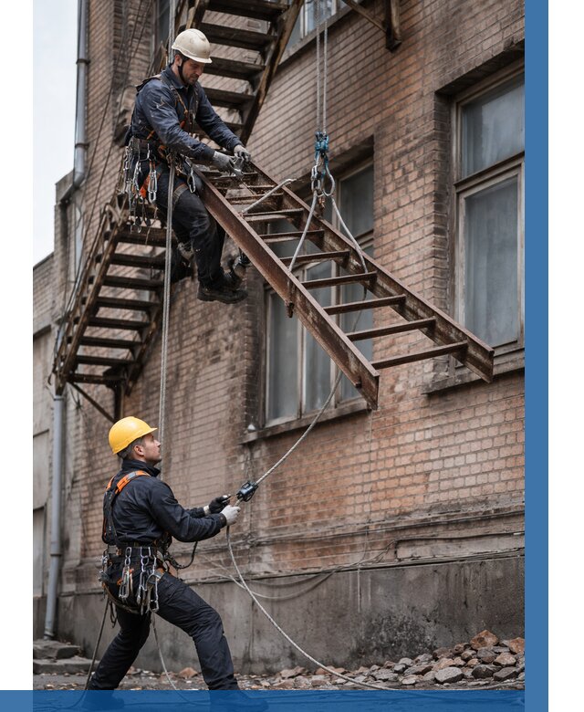 Демонтаж пожарной лестницы в Рубцовске от 12136 р. | ВЫСОТНИК-Рбц