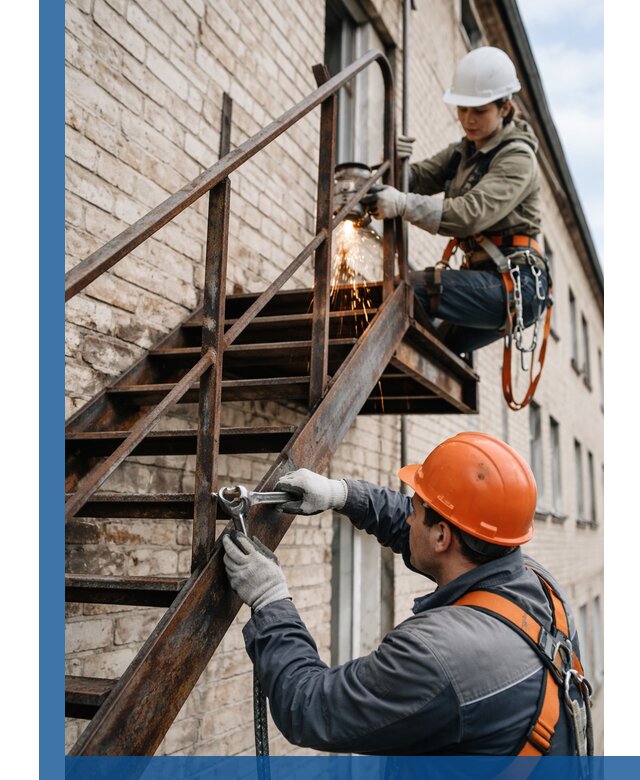 Ремонт и восстановление пожарных лестниц с выездом в Рубцовске