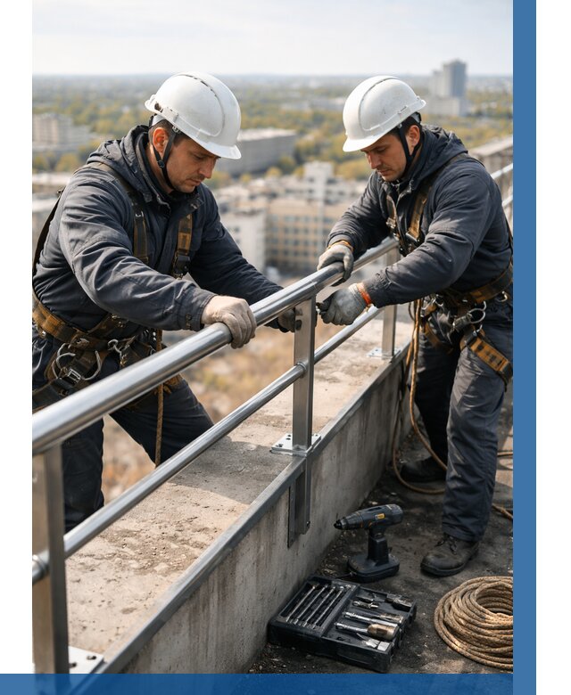 Монтаж перил на высоте в Рубцовске от 2528 р. | ВЫСОТНИК-Рбц