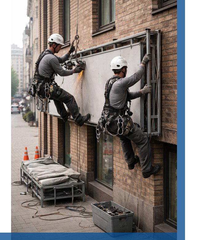 Демонтаж рекламной вывески в Рубцовске от 6573 р. | ВЫСОТНИК-Рбц