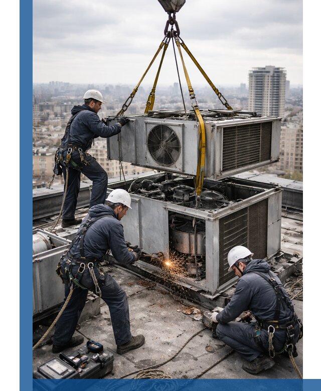 Демонтаж крышной установки в Рубцовске любой сложности