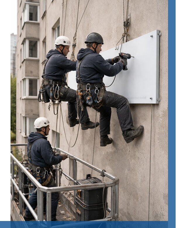 Монтаж табличек и указателей в Рубцовске от 3540 р. | ВЫСОТНИК-Рбц