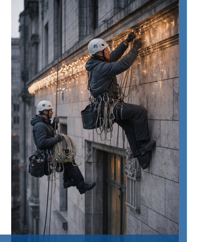 Монтаж новогодней иллюминации в Рубцовске от 8596 р. | ВЫСОТНИК-Рбц