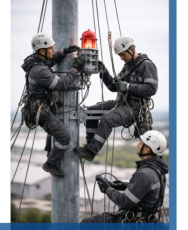 Монтаж заградительных огней в Рубцовске от 8596 р. | ВЫСОТНИК-Рбц