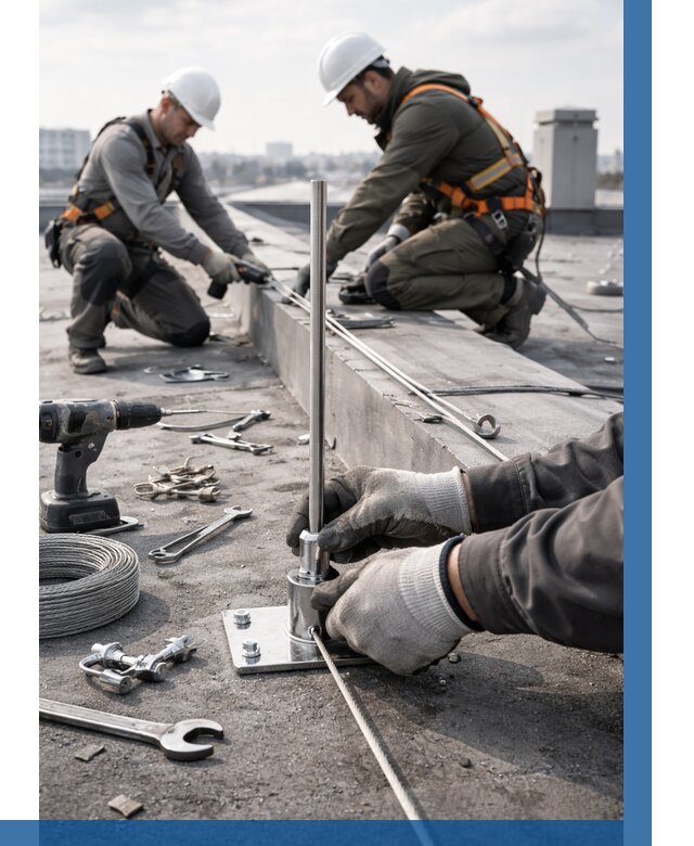 Монтаж молниезащиты на кровле в Рубцовске цена от 25283 р. | ВЫСОТНИК-Рбц