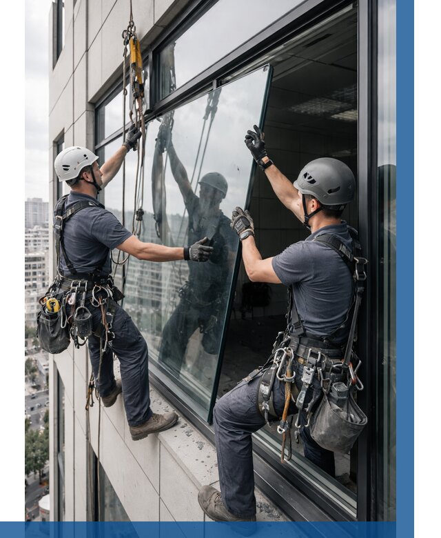 Замена стеклопакетов на высоте в Рубцовске от 5562 р. | ВЫСОТНИК-Рбц