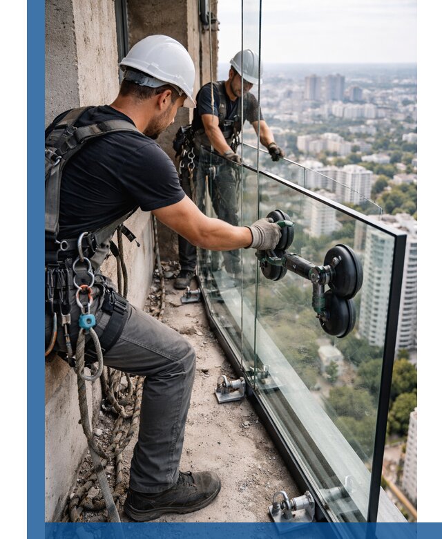 Монтаж стеклянных ограждений под ключ с гарантией в Рубцовске