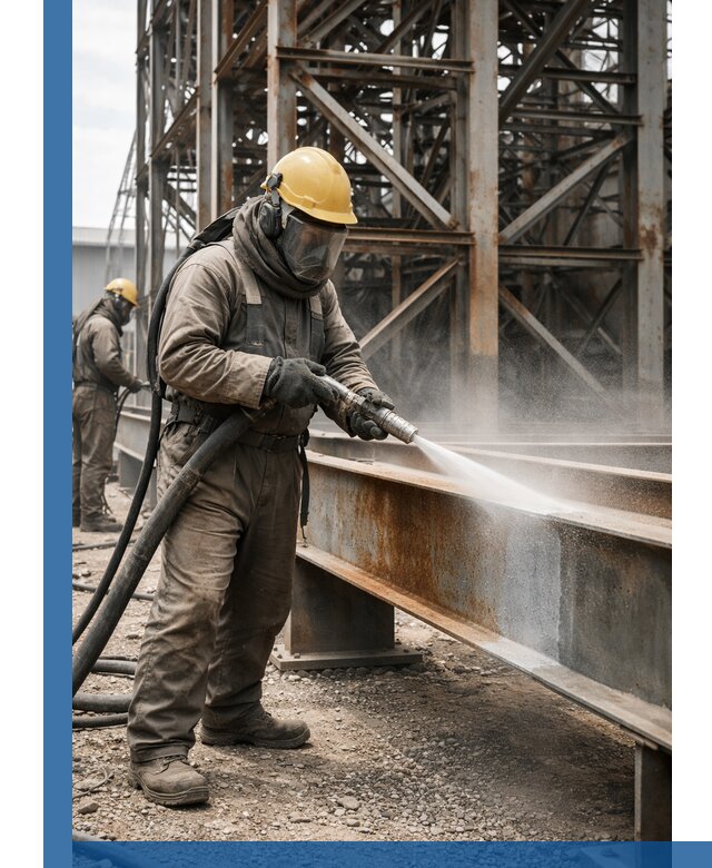 Пескоструйная очистка металлоконструкций в Рубцовске промышленная