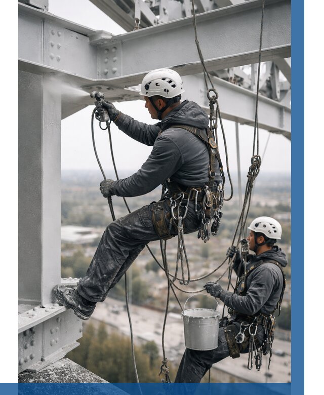 Покраска металлоконструкций на высоте в Рубцовске 354 р |ВЫСОТНИК-Рбц