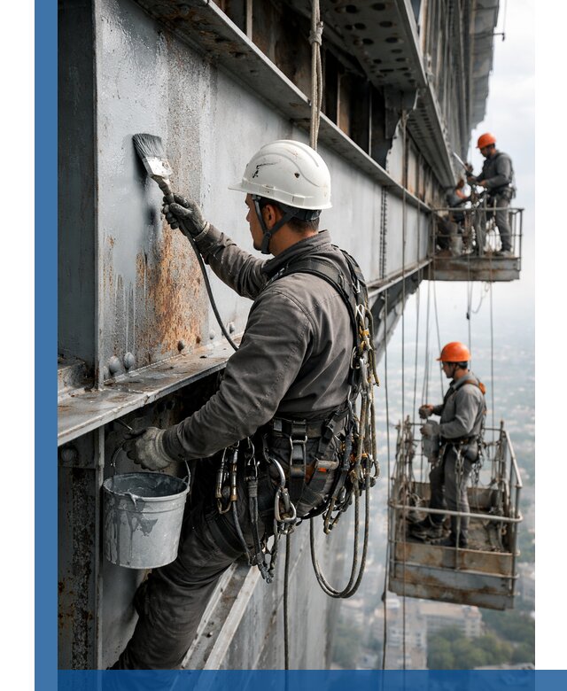 Покраска металлоконструкций на высоте в Рубцовске профессионально