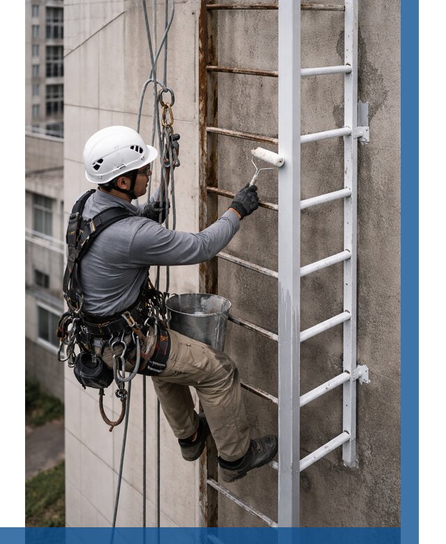 Покраска пожарных лестниц в Рубцовске от 4551 р. | ВЫСОТНИК-Рбц