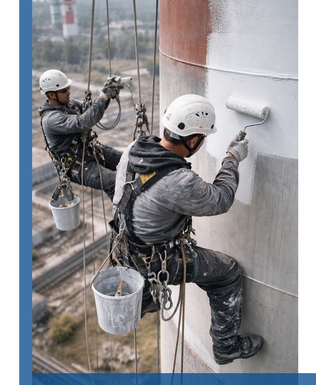 Покраска дымовых труб в Рубцовске: антикоррозийная защита и восстановление