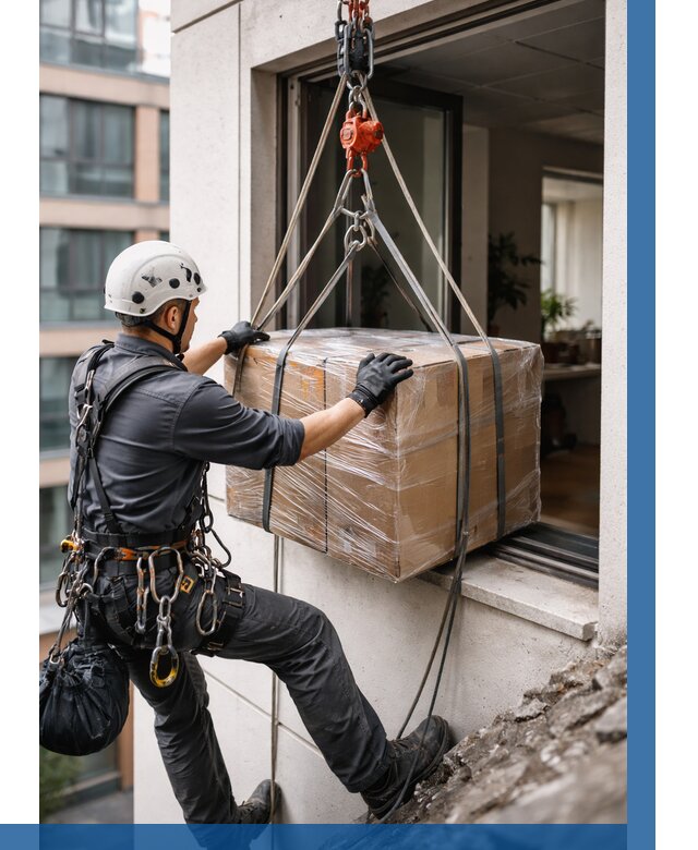 Подъем груза через окно в Рубцовске от 4551 р. | ВЫСОТНИК-Рбц