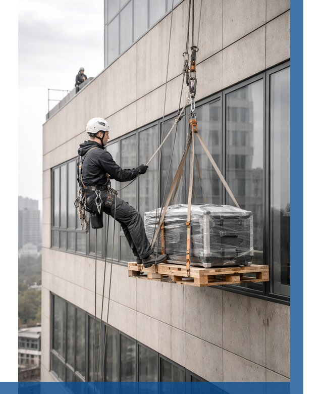 Спуск груза по фасаду в Рубцовске от 3540 р. | ВЫСОТНИК-Рбц