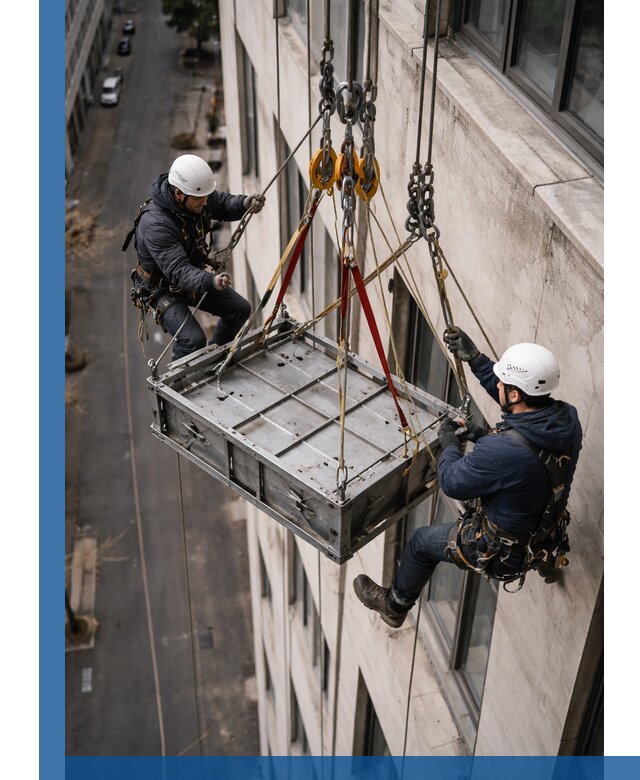Спуск и подъем грузов по фасаду в Рубцовске для зданий