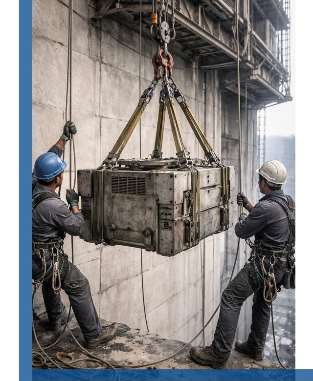 Такелажные работы на высоте, подъем и монтаж грузов в Рубцовске