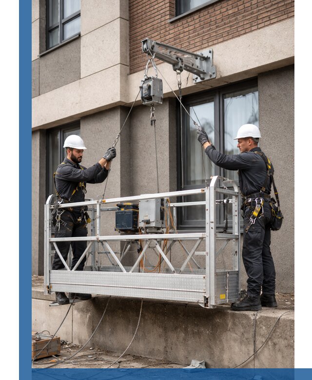 Монтаж и подъем фасадной люльки в Рубцовске с гарантией безопасности