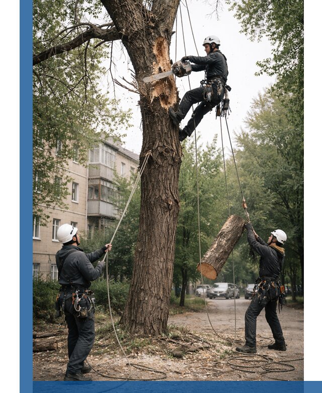 Срочное удаление аварийных деревьев в Рубцовске с гарантией безопасности