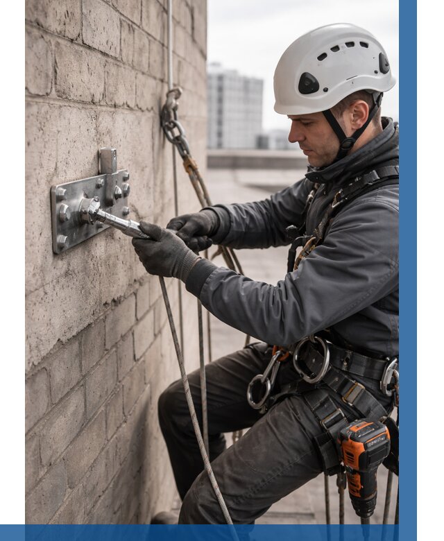 Установка анкерных точек в Рубцовске от 3540 р. | ВЫСОТНИК-Рбц