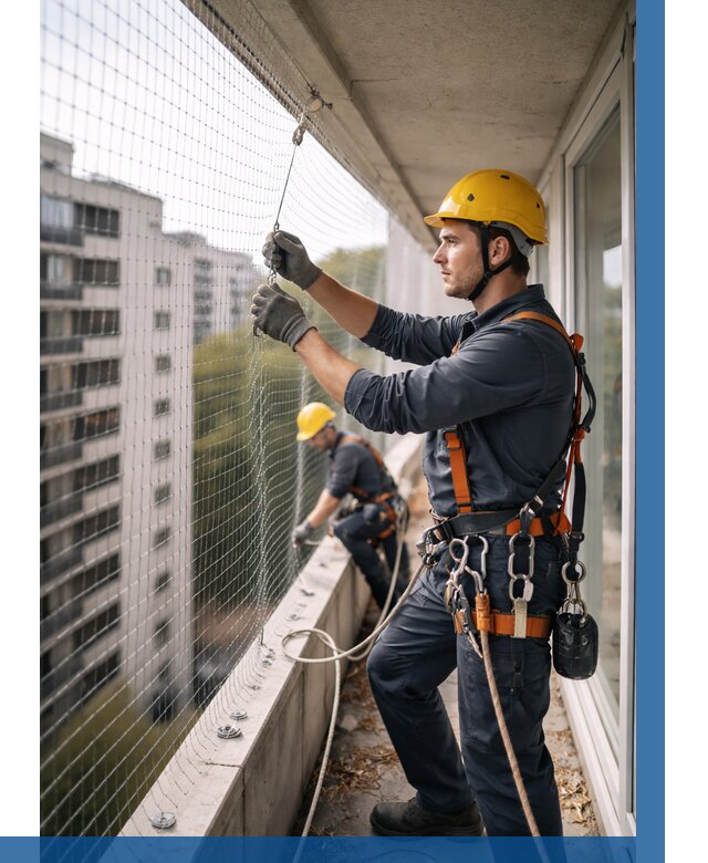 Монтаж сетки от птиц в Рубцовске от 4551 р. | ВЫСОТНИК-Рбц