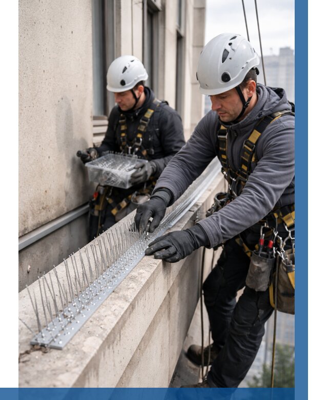 Установка шипов от птиц в Рубцовске от 860 р. | ВЫСОТНИК-Рбц